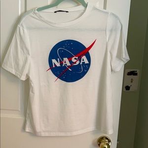 White t shirt with NASA logo